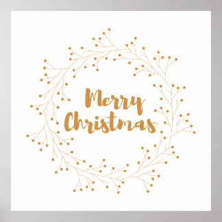 God jul-krans - guldlax poster