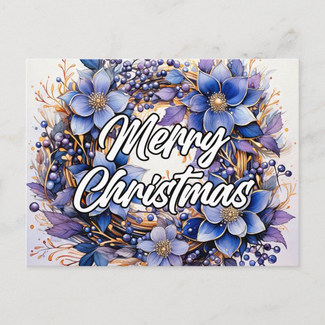 God Jul Krans | Julhälsningar Vykort (Framsida)