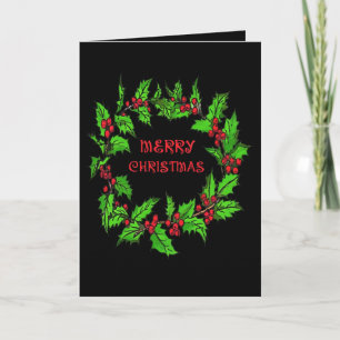 God Jul Krans Med Bär Helgkort