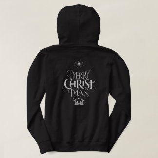 God jul Kristus Gud Christian Chalk Jesus Hoodie