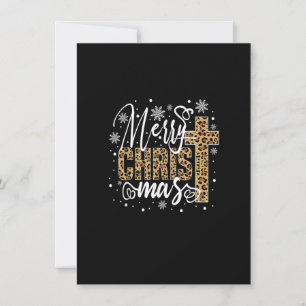 God jul Kristus Kor Leopard Julafton Funny Ho Inbjudningar
