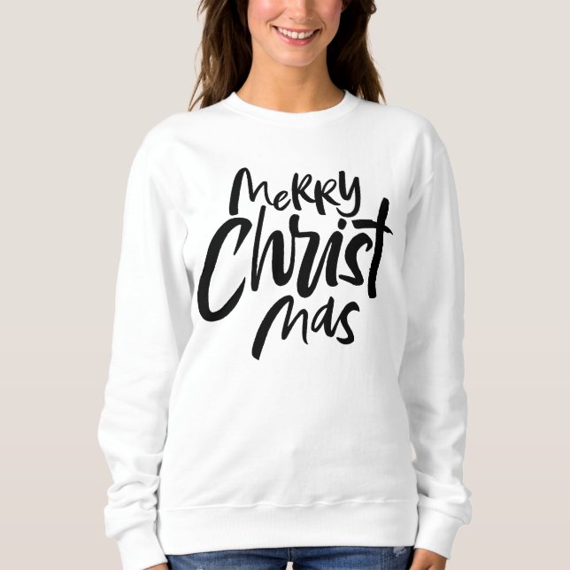 God jul Kristus Modern Christian lettering Tröja (Framsida)