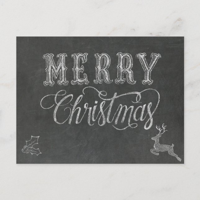 God Jul Kritskrift Design Vykort (Framsida)