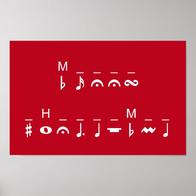 God Jul Kryptogram Poster (Framsidan)