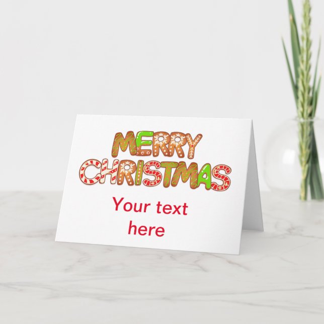 God Jul Kul Text Ord Anpassad Text   Kort (Framsida)