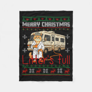God Jul Kullstor Katt Fula Jul Tröja Jul Fleecefilt