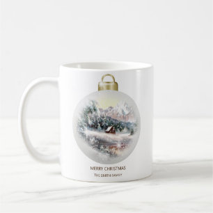 God Jul Kulspetsprydnad Berg Snö Kaffemugg