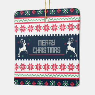 God jul kvadratiskt ornament