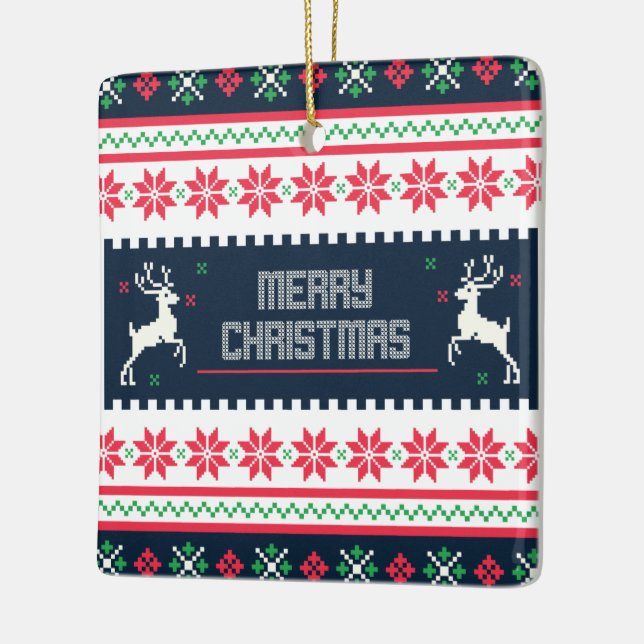God jul kvadratiskt ornament (Vänster)