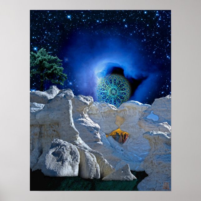 God jul, Kväll Magic Poster (Framsidan)