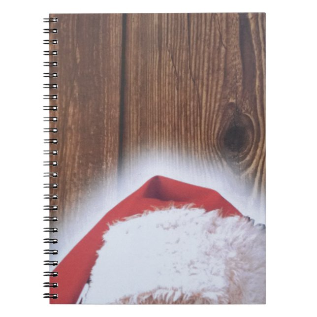 God jul Kväll, tomten i Santa Anteckningsbok Med Spiral (Framsidan)