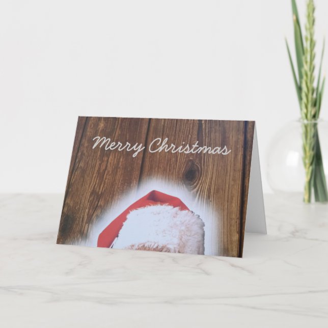 God jul Kväll, tomten i Santa Helgkort (Framsida)