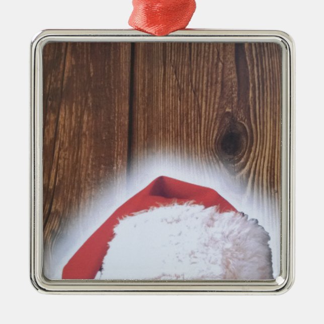 God jul Kväll, tomten i Santa Julgransprydnad Metall (Framsidan)