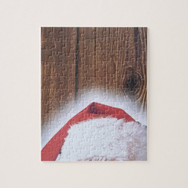 God jul Kväll, tomten i Santa Pussel (Vertikal)