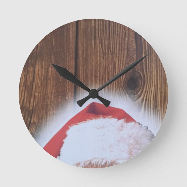 God jul Kväll, tomten i Santa Rund Klocka (Framsida)