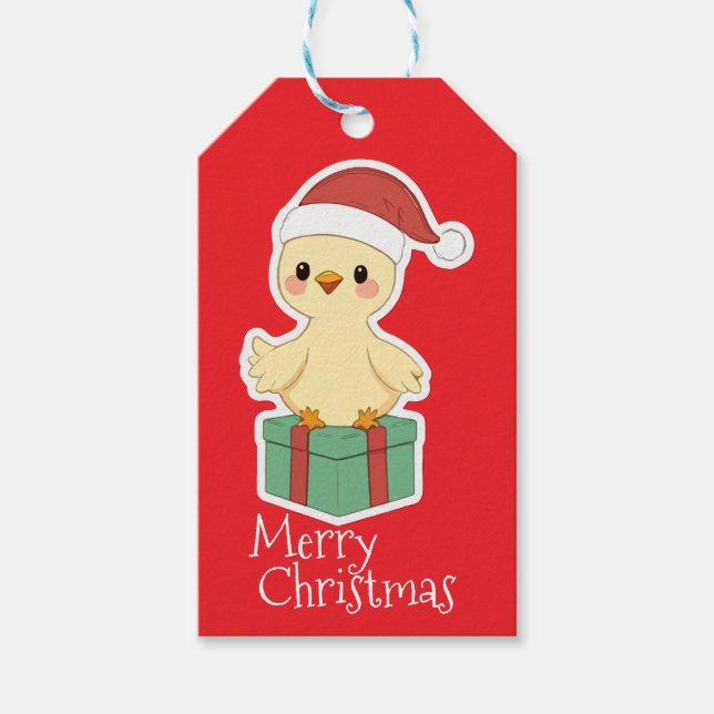 God Jul Kyckling Presentetikett (Framsidan)