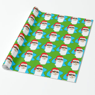 God jul kyler Santa i solglasögonmönster Presentpapper