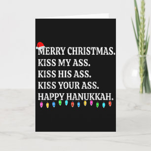 God Jul Kyss Min Hans Din Glad Hanukkah  Kort