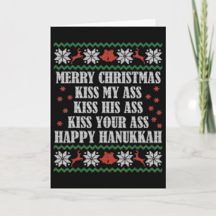 God Jul Kyss Min Hans Dina Glad Hanukkah  Kort