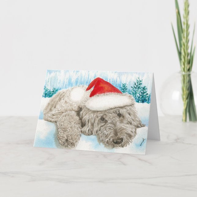 God jul Labradoodle Helgkort (Framsida)