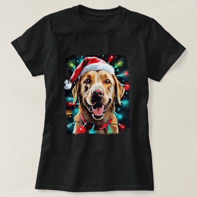 God jul, labrador, återkomst 1 t shirt (Design framsida)
