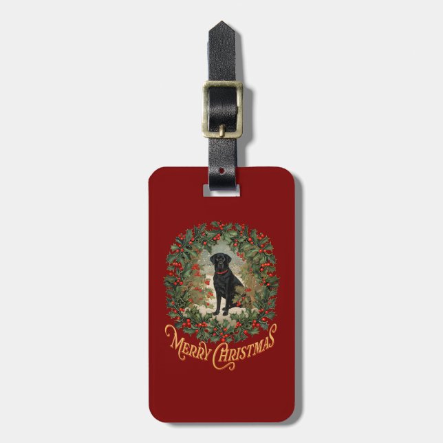 God jul Labrador Retriever Bagagebricka (Vertikal Framsida)