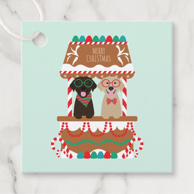 God jul Labrador Retriever Hundar Gåvor Etiketter (Framsida)