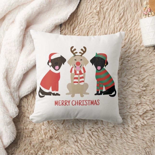 God jul Labrador Retriever Hundar Kudde (Filt)