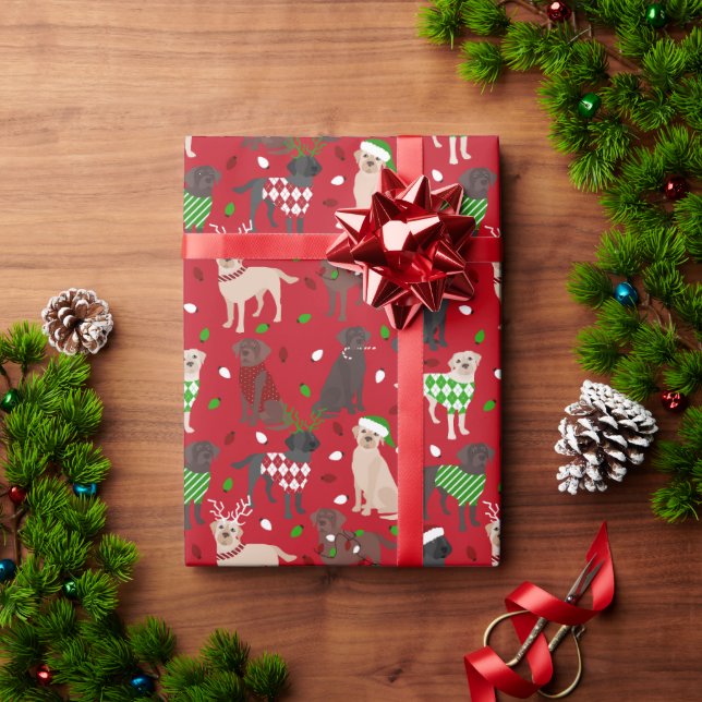 God jul Labrador Retriever Presentpapper (Julgåva)