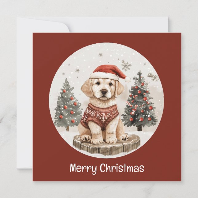 God jul Labrador Retriever Puppy (Framsida)