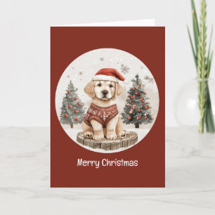 God jul Labrador Retriever Puppy Helgkort