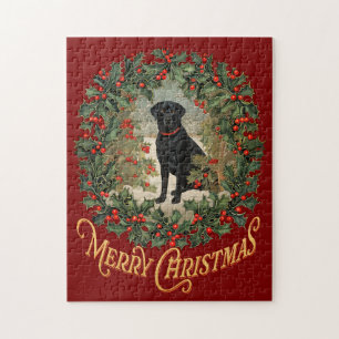 God jul Labrador Retriever Pussel