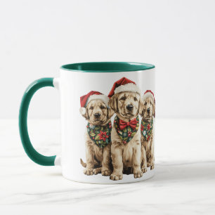 God jul Labrador Retriever Santa Puppy Hund Mugg