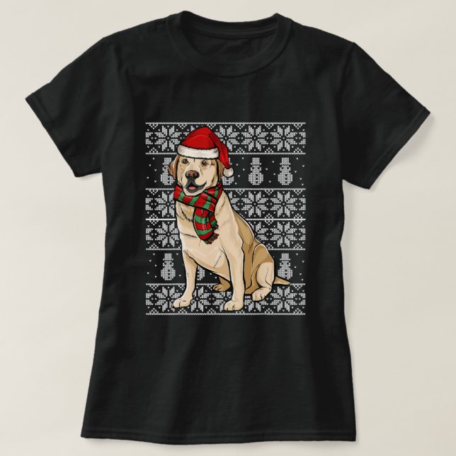God jul Labrador Retriever T Shirt (Design framsida)