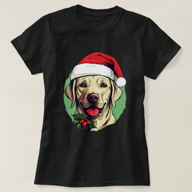 God jul Labrador Retriever T Shirt (Design framsida)