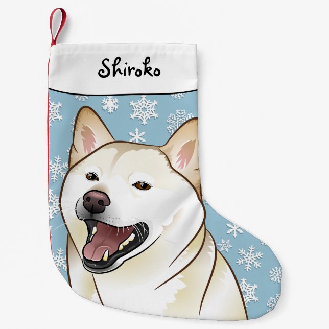 God jul lagar mat med grädde den Shiba Inu Liten Julstrumpa (Framsidan)