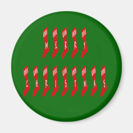 God jul-lagerteckensnitt magnet