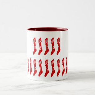 God jul-lagertypografi, offert Två-Tonad mugg