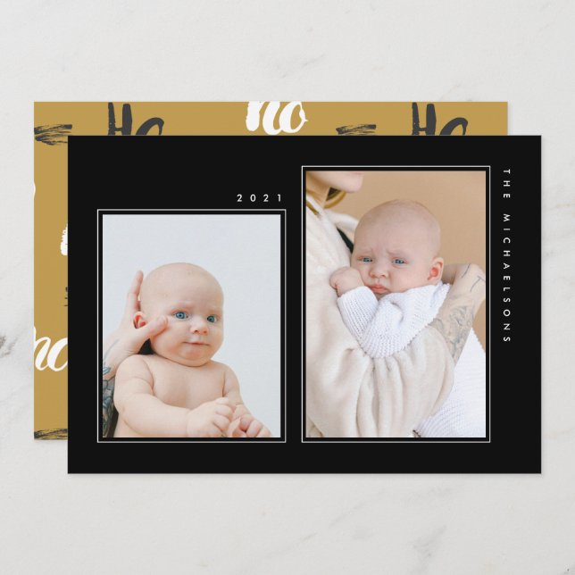 GOD JUL Lägg till ditt familjefoto (Fram/baksida)