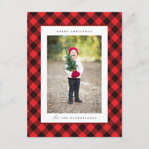 God Jul LÄGG TILL FAMILJEPHOTO-vykort Vykort