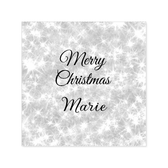 God jul lägg till namn röd gnistra glitter självfärgande stämpel (Design)