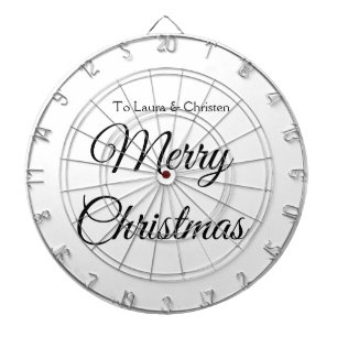 God jul lägger till namn-anpassningsbar-familjegåv darttavla