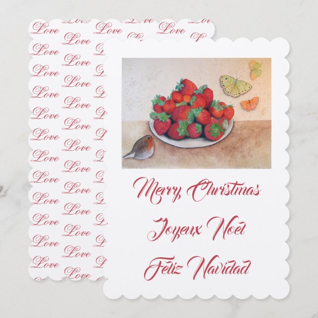 God jul lagning med mamma inbjudningar (Fram/baksida)