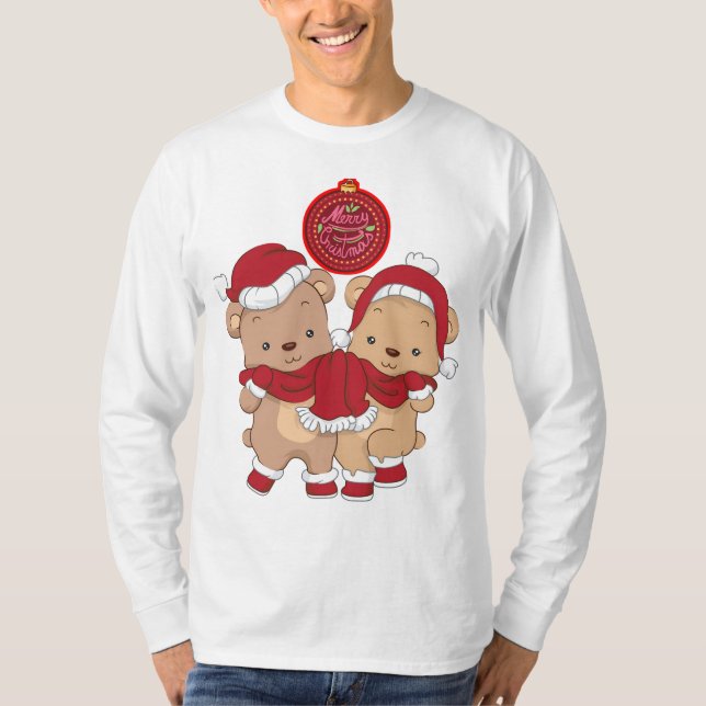 God jul Långärmad T-Shirt (Framsida)