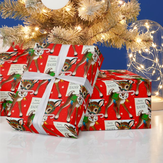 god jul Läraråterställande Vintage, radbyte Presentpapper (Helgdagar)