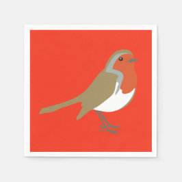 God jul Large Red Robin Napkins Serviettes Pappersservett