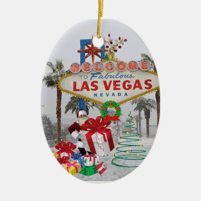 God jul Las Vegas Santa Ornament (Framsidan)