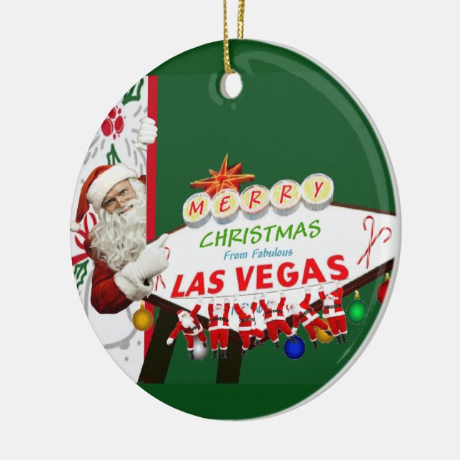 God jul Las Vegas SANTAS Ornament (Vänster)
