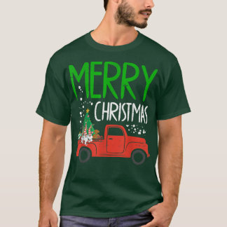 God jul Lastbil Julgran Gnome Helgdag T Shirt