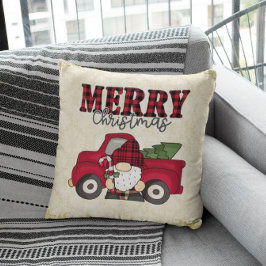 God jul Lastbil och Gnome Kudde